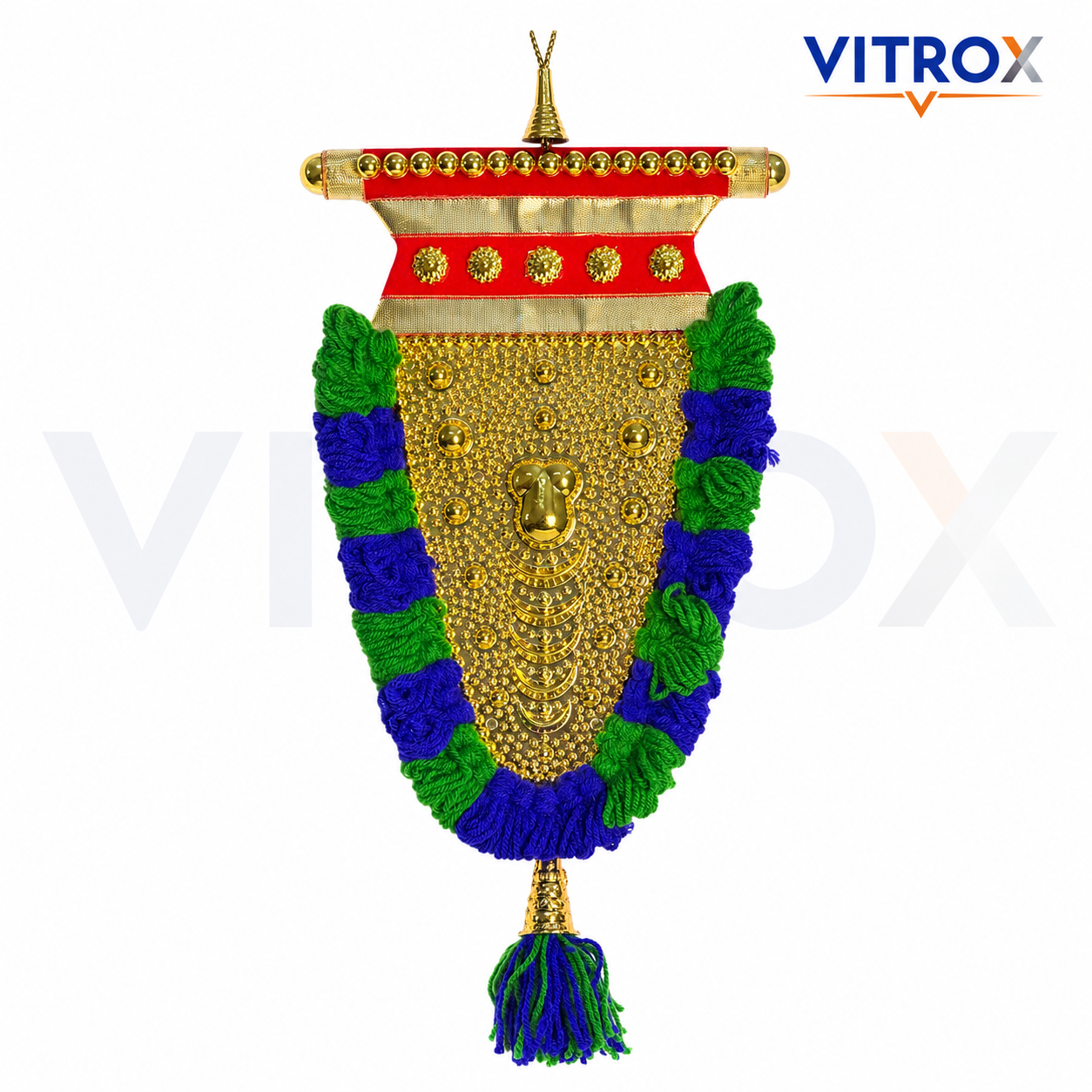 Vitrox Handmade Traditional Nettipattam Wall Hanging Décor – Single Side Design for Home & Pooja Room