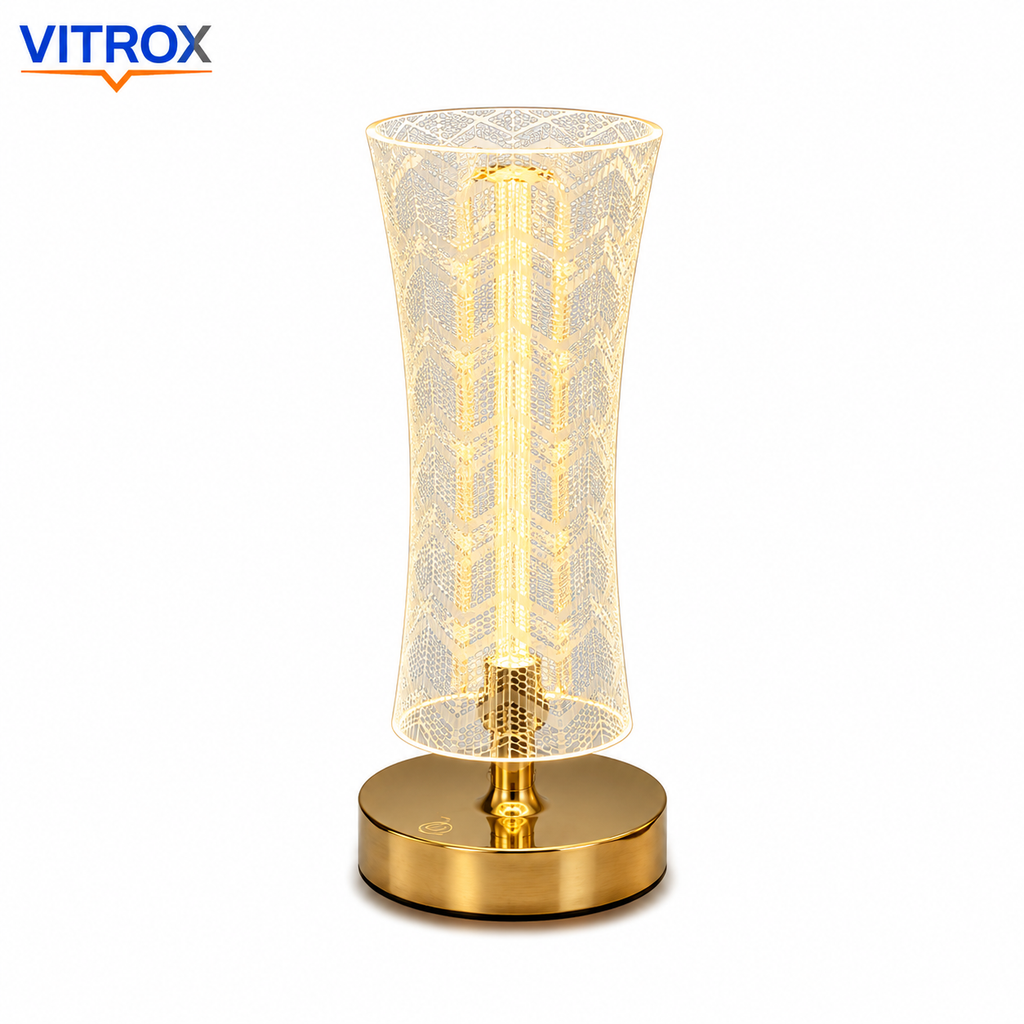 USB Rechargeable Touch Control LED Table Lamp – Natural Light Modern Bedside Decorative Lamp
