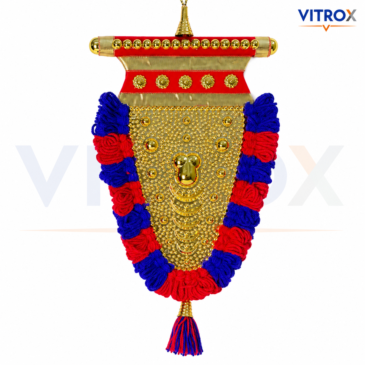 Vitrox Handmade Traditional Nettipattam Wall Hanging Décor – Single Side Design for Home & Pooja Room