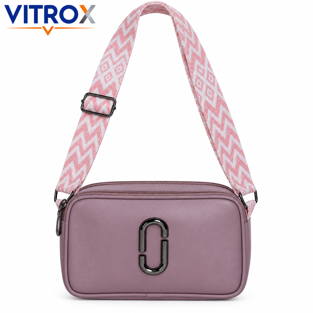 Crossbody Sling Bag with Adjustable Woven Strap