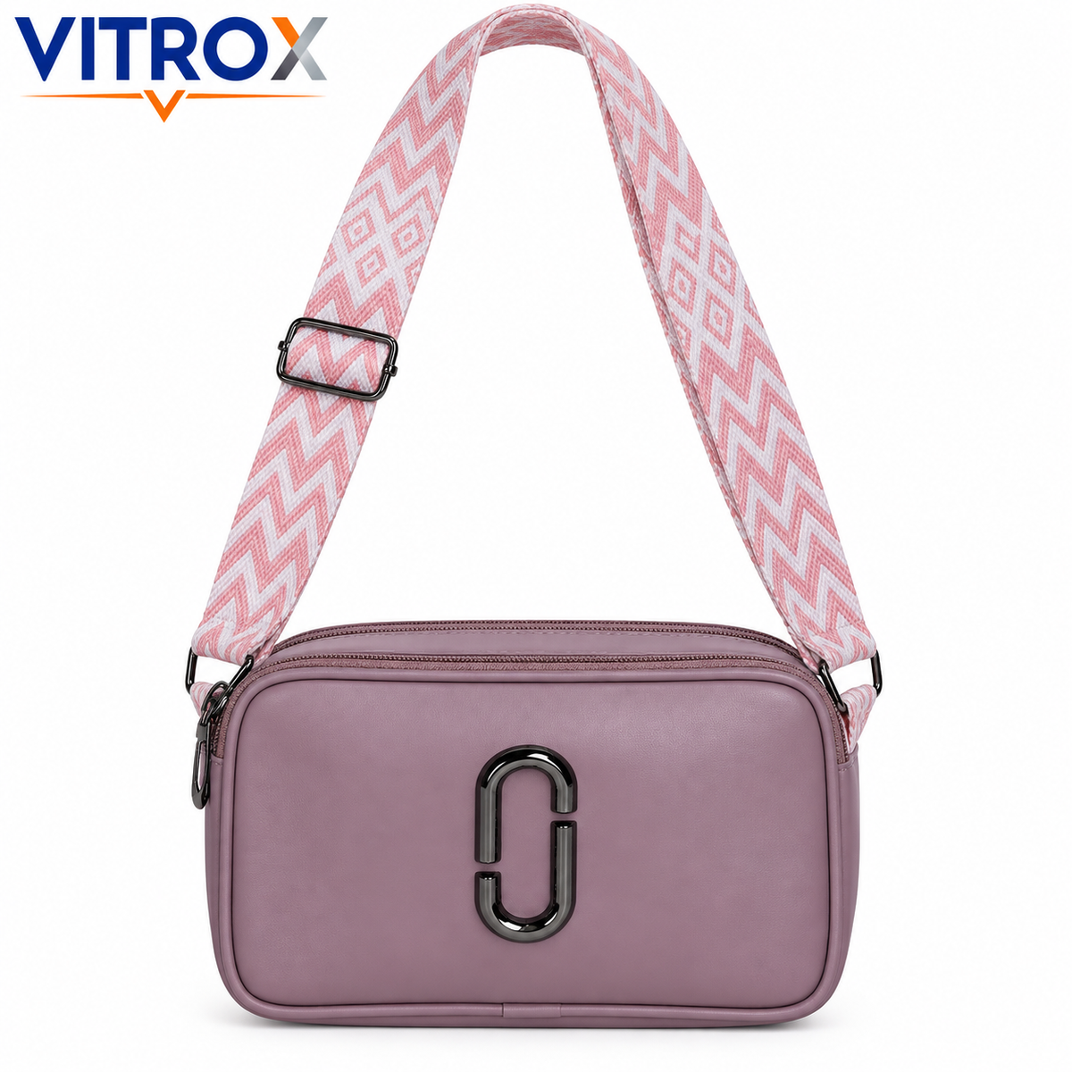 Crossbody Sling Bag with Adjustable Woven Strap