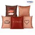 Vitrox Decorative Satin Cushion Cover Set – 5 Piece Set, 20 x 20 Inch Premium Imported Satin Cushion Covers