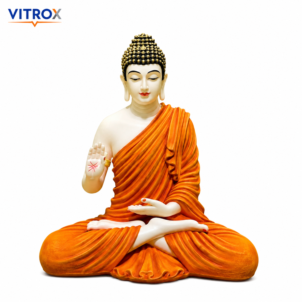Premium Hand-Painted Buddha Statue – Resin Meditating Buddha Idol for Home, Temple & Office Décor