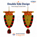 Vitrox Handmade Traditional Nettipattam Hanging Décor – Double Side Same Design for Wall, Home & Pooja Room