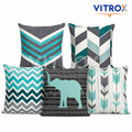 Vitrox Decorative Printed Cushion Cover Set – 5 Piece Set, 20 x 20 Inch Premium Imported Satin Cushion Covers