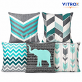 Vitrox Decorative Printed Cushion Cover Set – 5 Piece Set, 12 x 12 Inch Premium Satin Imported Cushion Covers