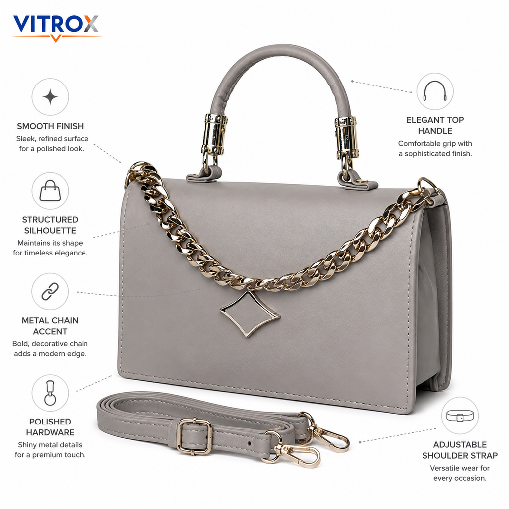 Elegant Structured Top Handle Handbag