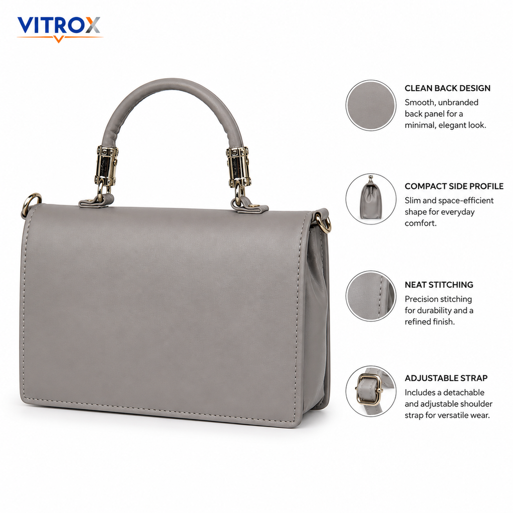 Elegant Structured Top Handle Handbag