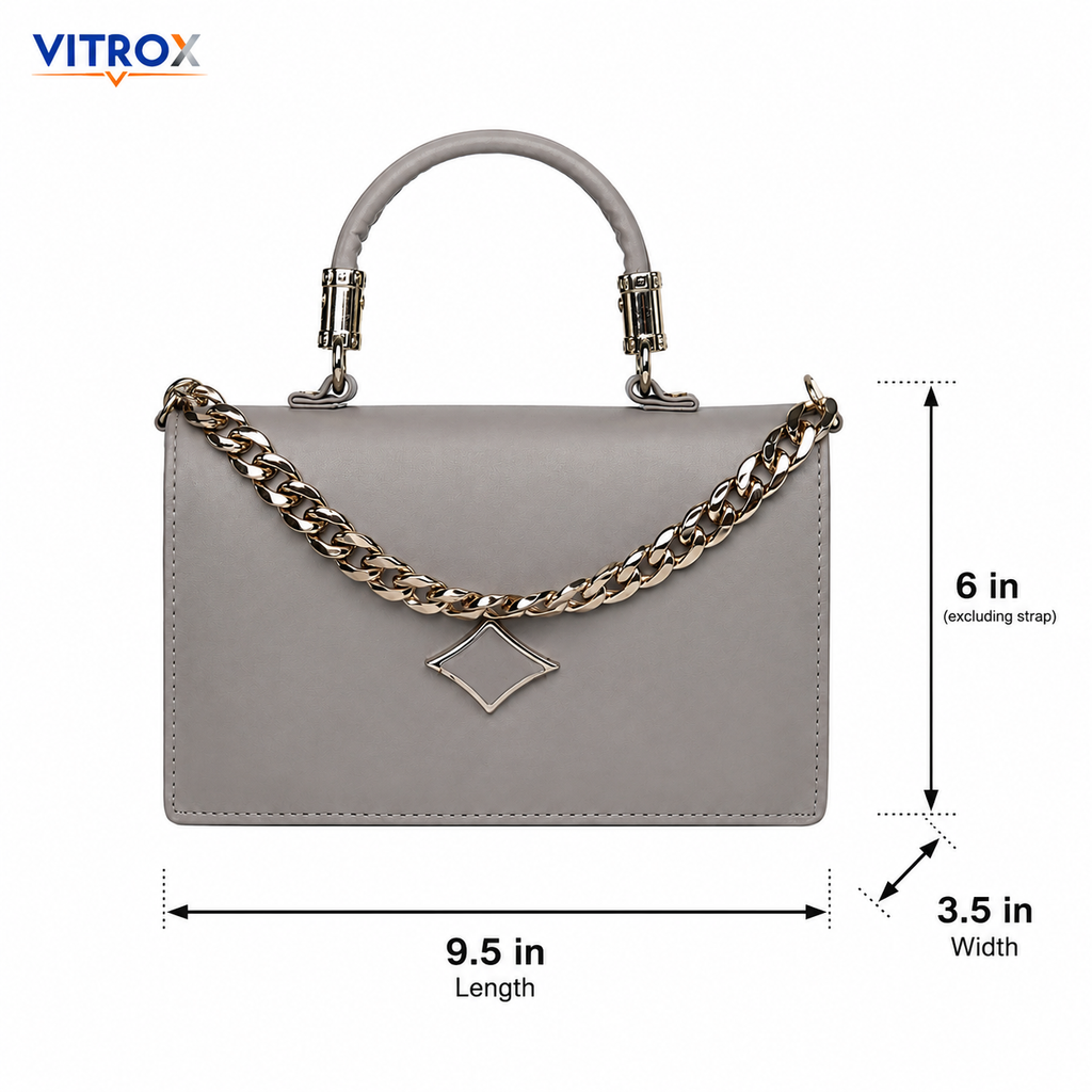 Elegant Structured Top Handle Handbag