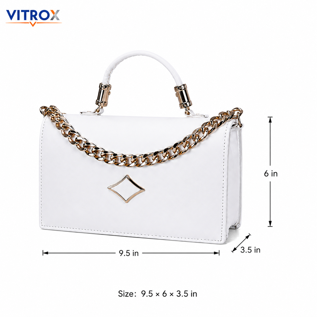 Women’s Structured White Handbag