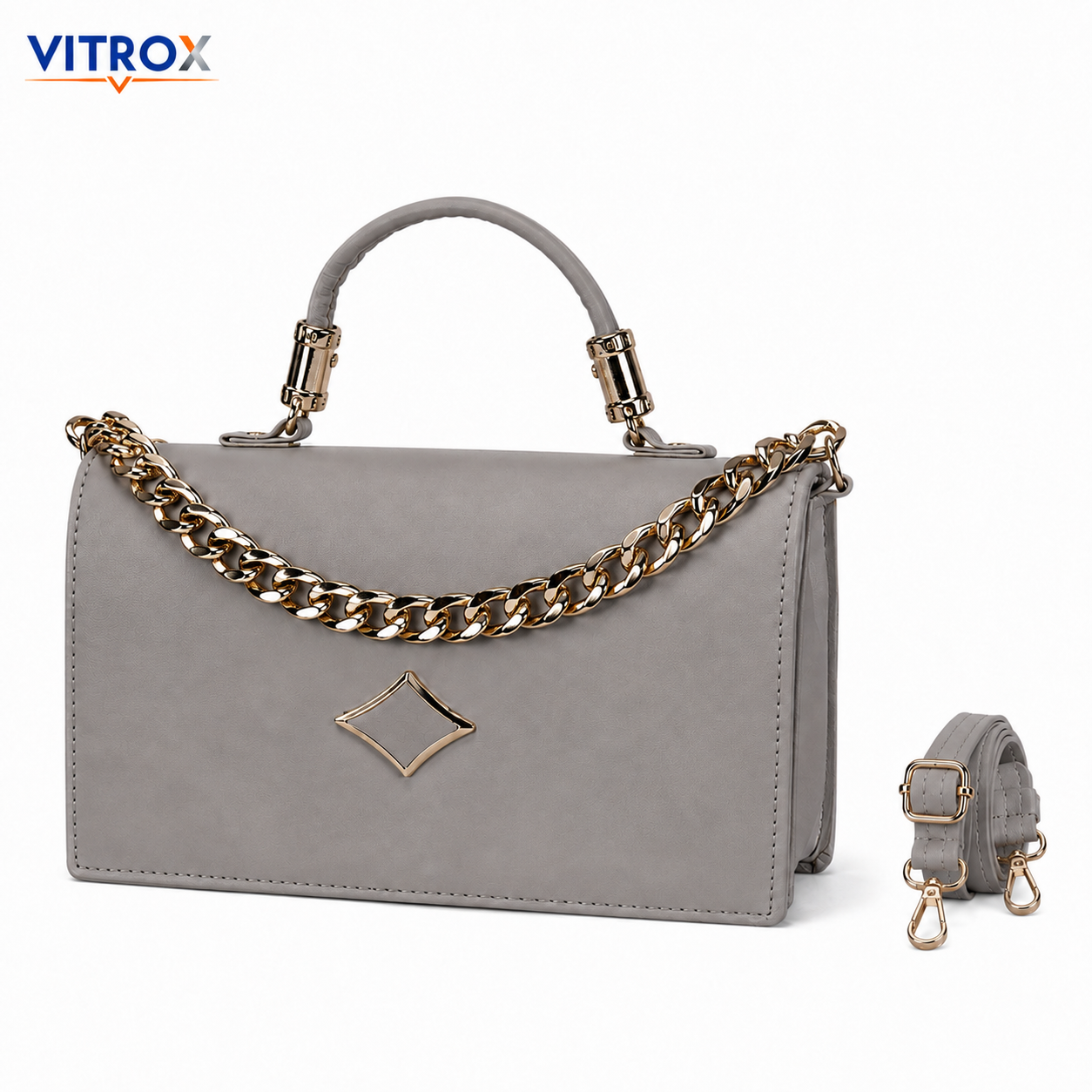 Elegant Structured Top Handle Handbag