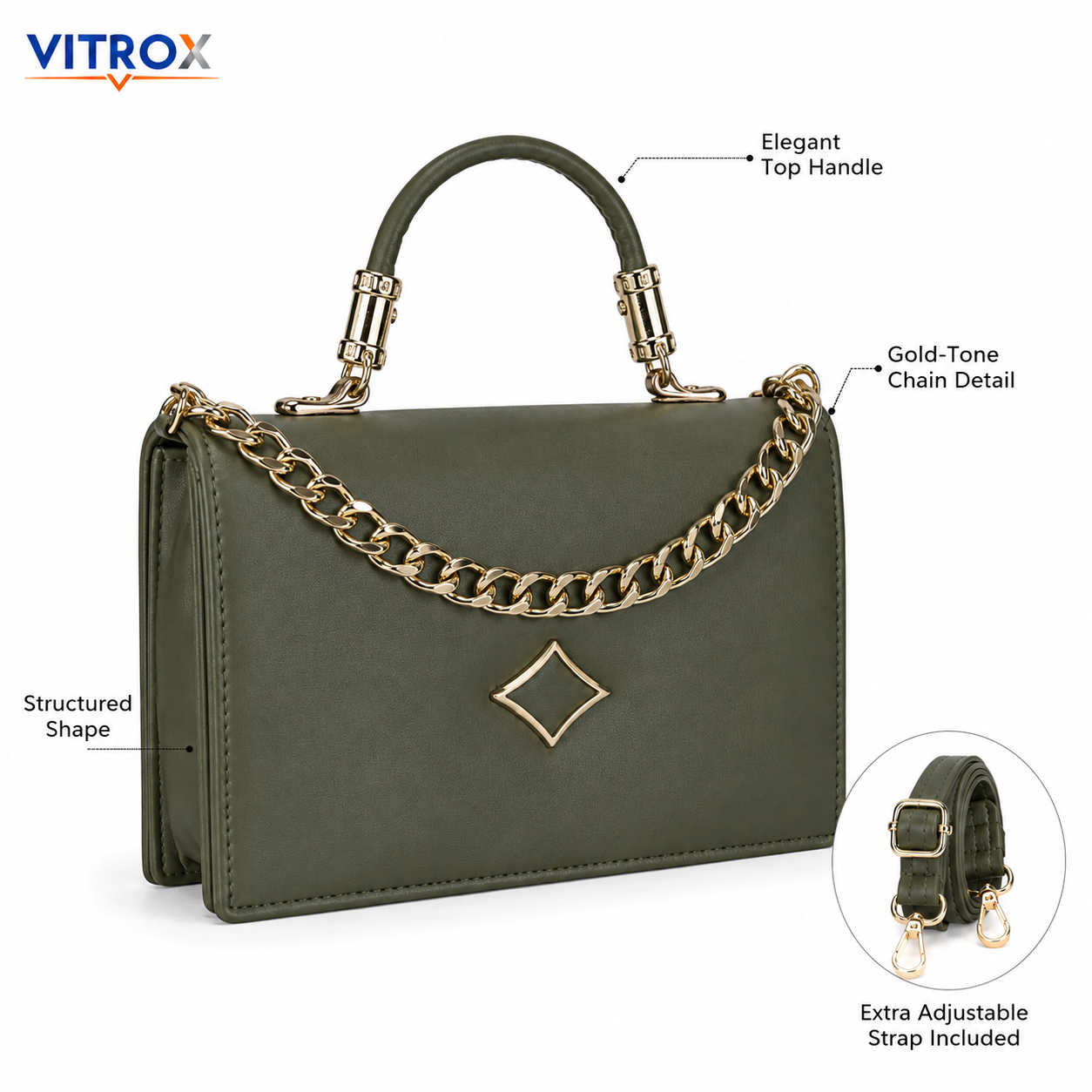 Women’s Structured Top Handle Handbag