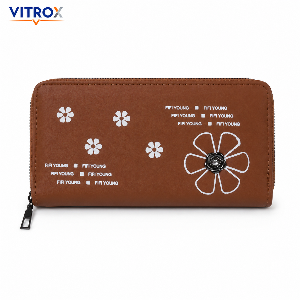 Women’s Floral Zip-Around Wallet Clutch