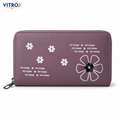 Women’s Floral Zip-Around Wallet Clutch