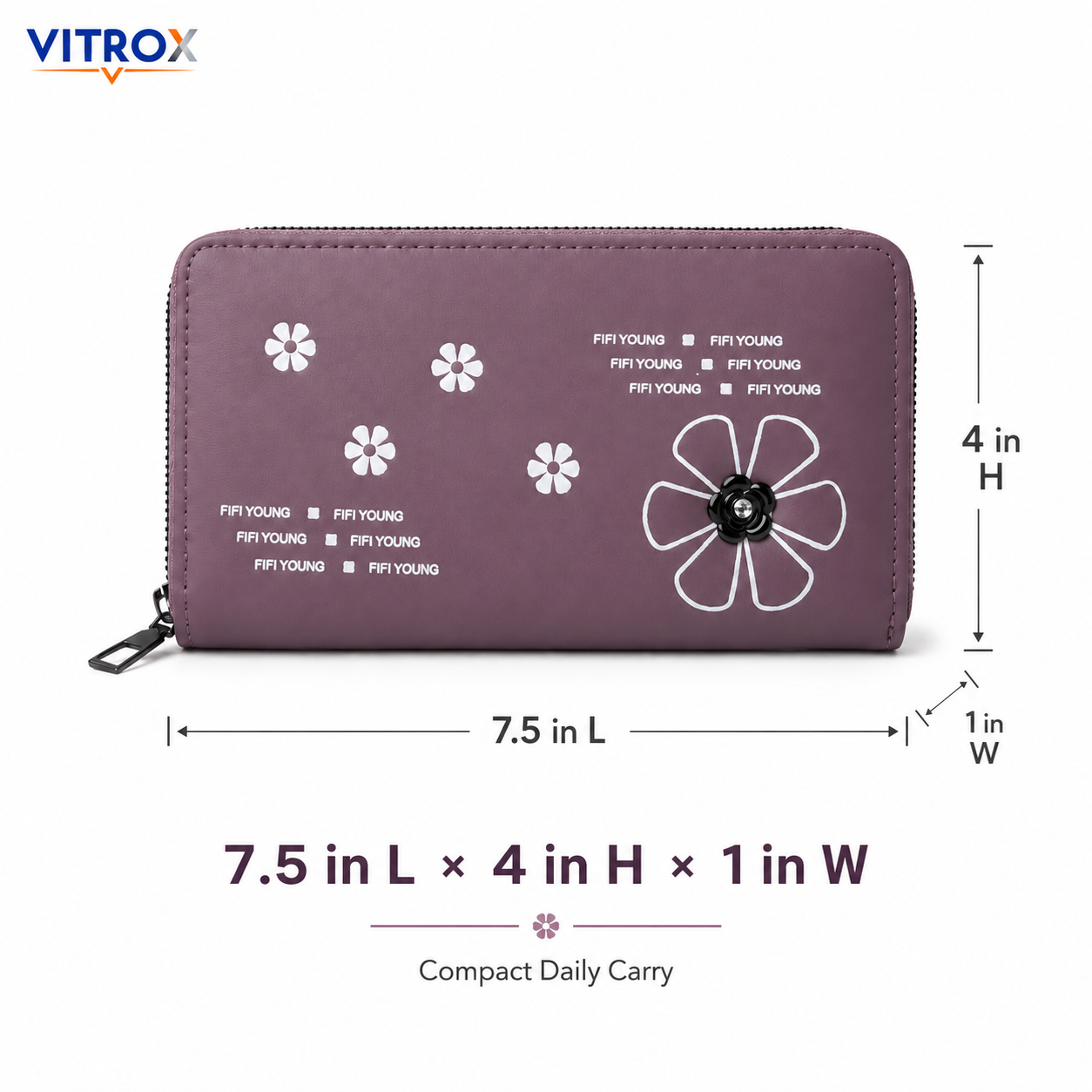 Women’s Floral Zip-Around Wallet Clutch