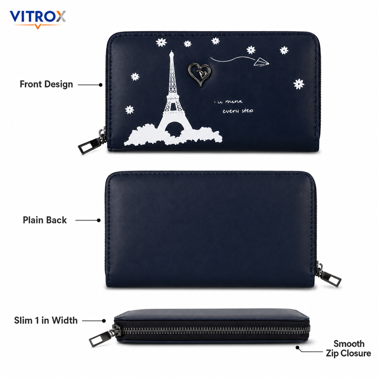 Women’s Zip-Around Wallet Clutch