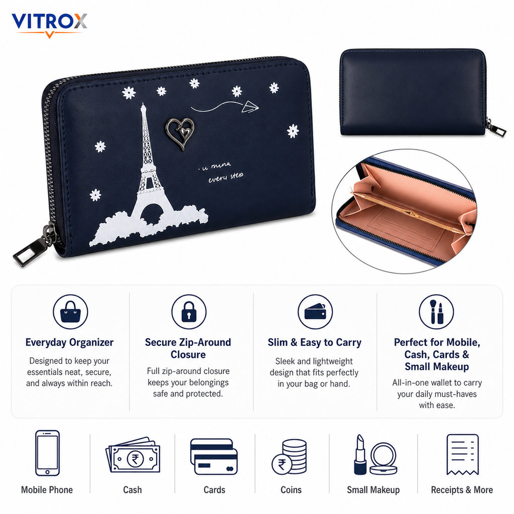 Women’s Zip-Around Wallet Clutch