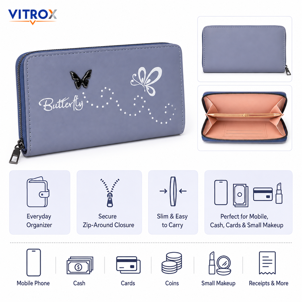 Women’s Zip-Around Wallet Clutch