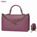 Elegant Structured Handbag with Adjustable Shoulder Strap