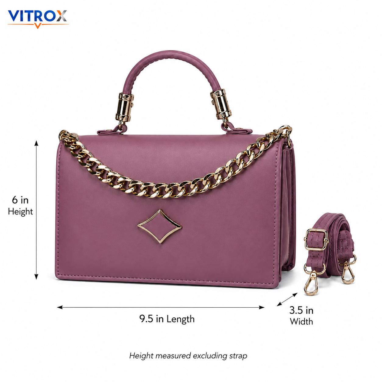 Elegant Structured Handbag with Adjustable Shoulder Strap