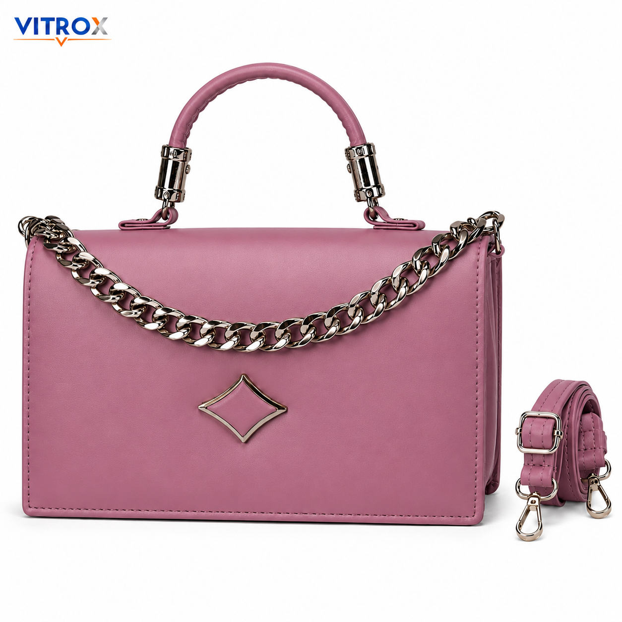 Women’s Elegant Structured Handbag with Adjustable Shoulder Strap