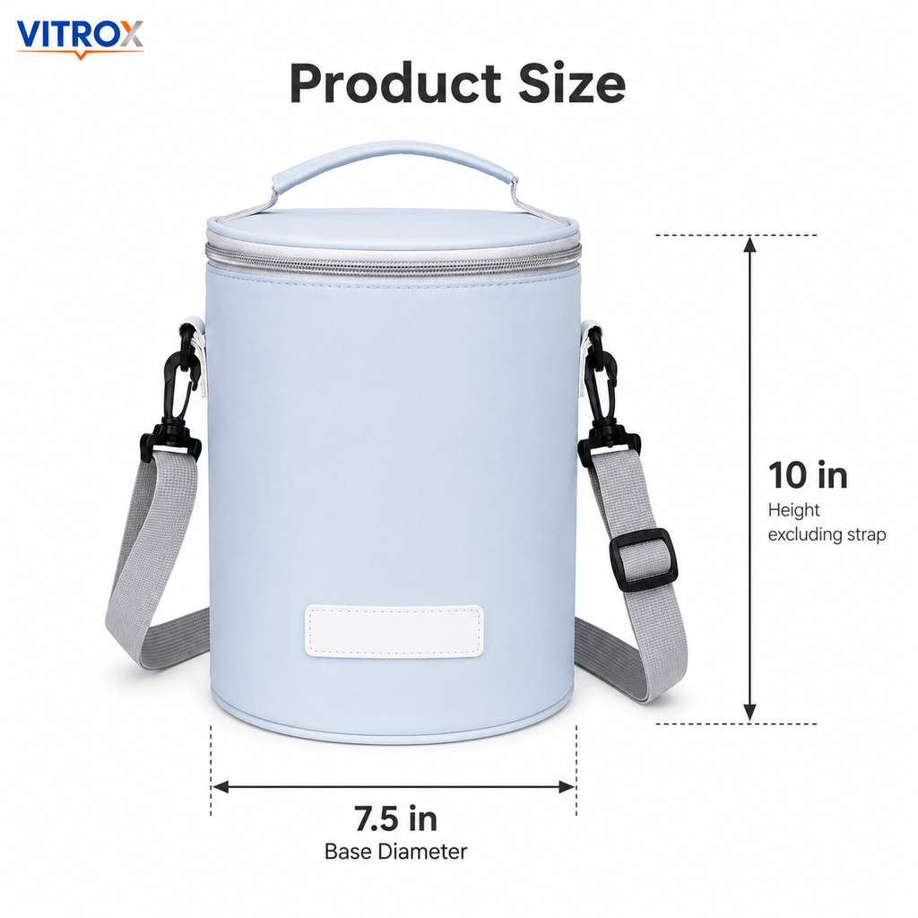 Cylindrical Insulated Thermal Lunch & Tiffin Bag