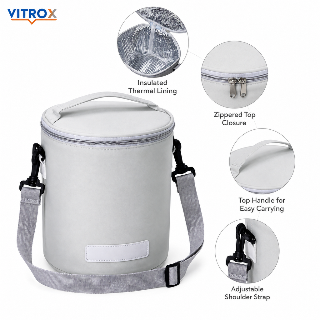 Cylindrical Insulated Thermal Lunch & Tiffin Bag