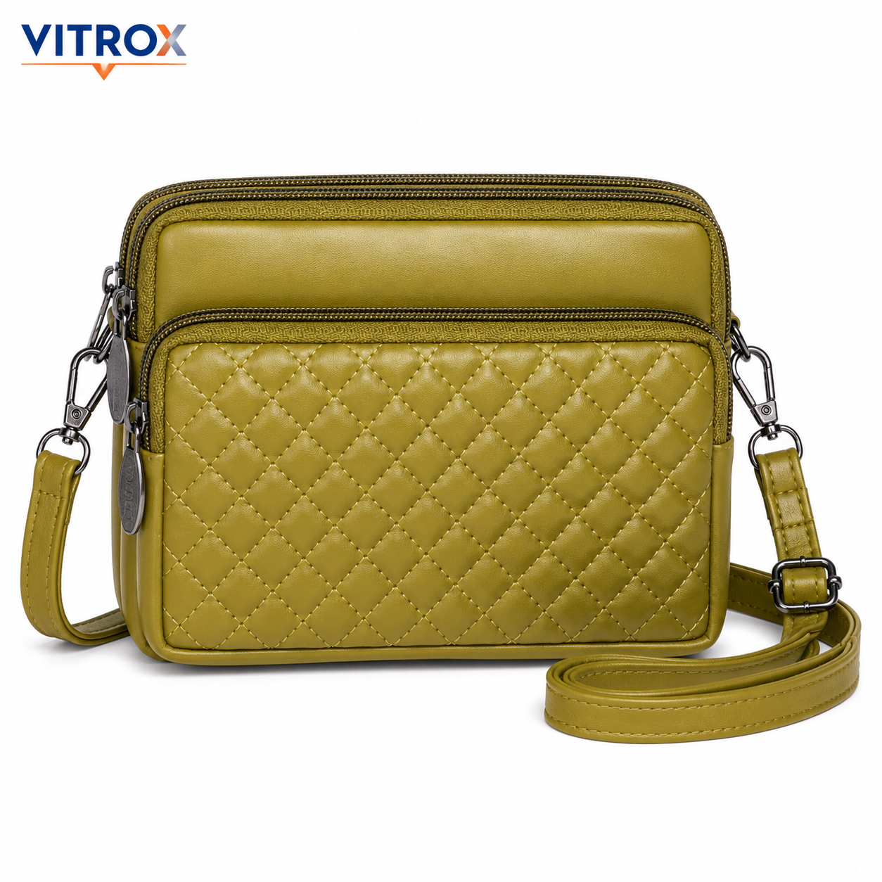 Women’s Quilted Multi-Compartment Crossbody Bag