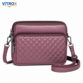 Women’s Quilted Multi-Zip Crossbody Bag