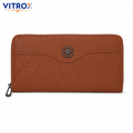 Women’s Embossed Floral Zip-Around Wallet Clutch