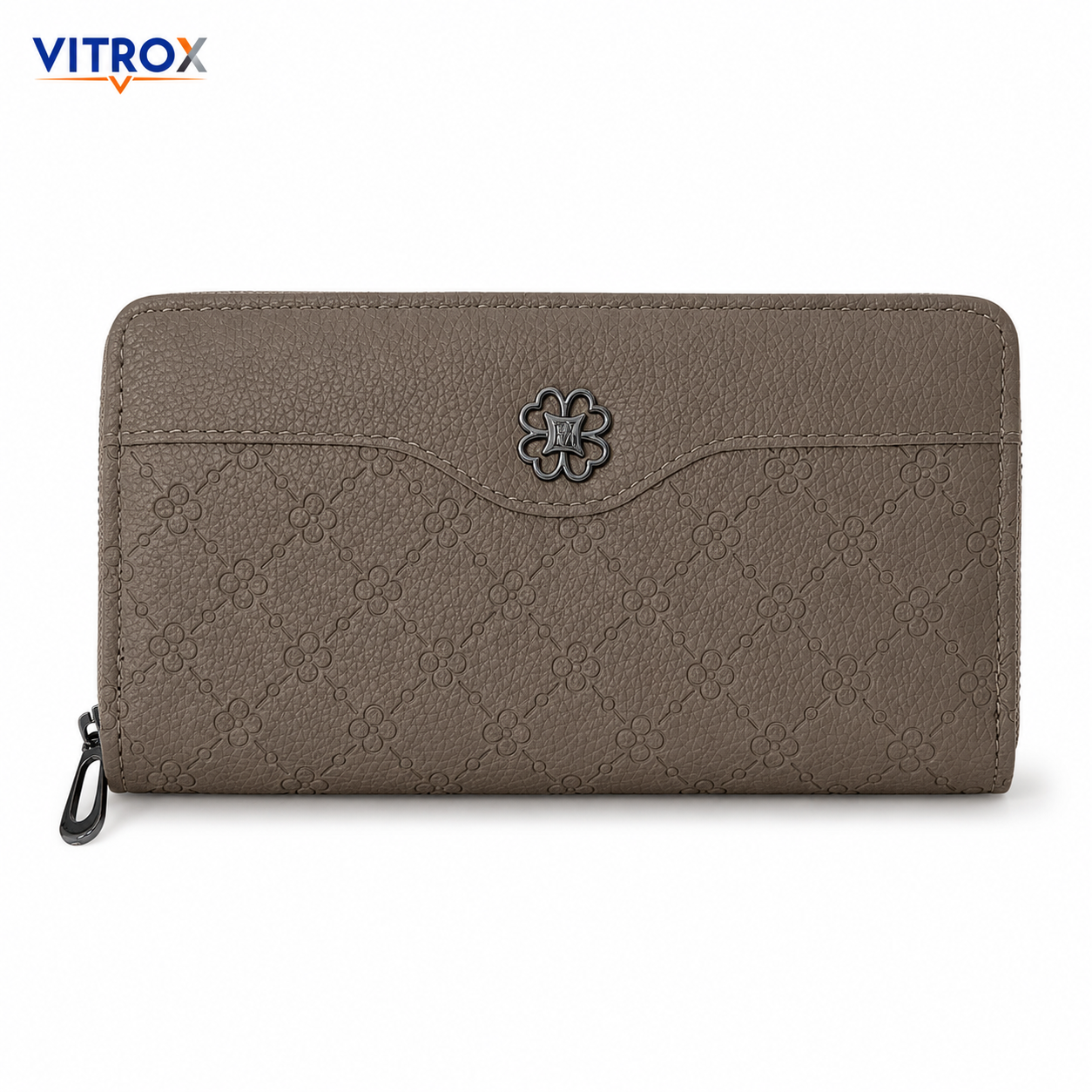 Women’s Embossed Floral Zip-Around Wallet