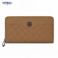 Women’s Embossed Floral Zip-Around Wallet