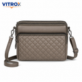 Women’s Quilted Multi-Zip Crossbody Bag