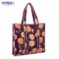 Women’s Quilted Floral Tote Bag