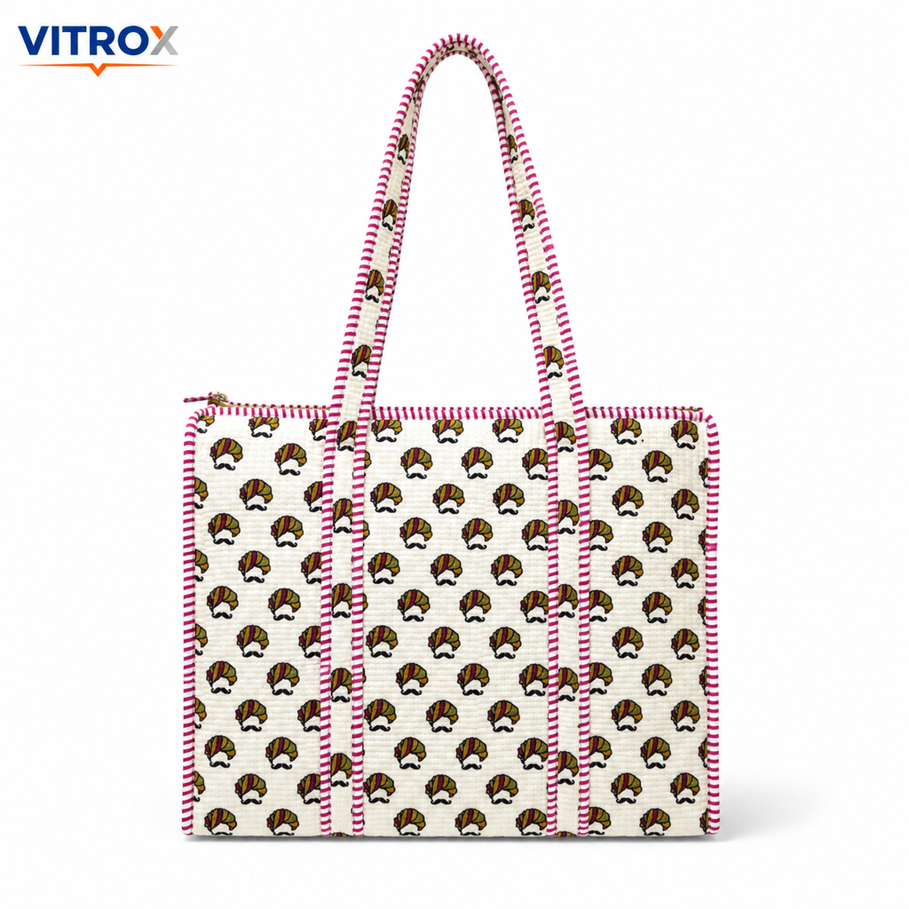 Women’s Printed Quilted Tote Bag