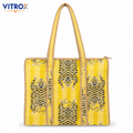 Tiger Print Quilted Tote Bag