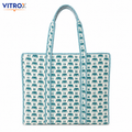Quilted Elephant Print Tote Bag