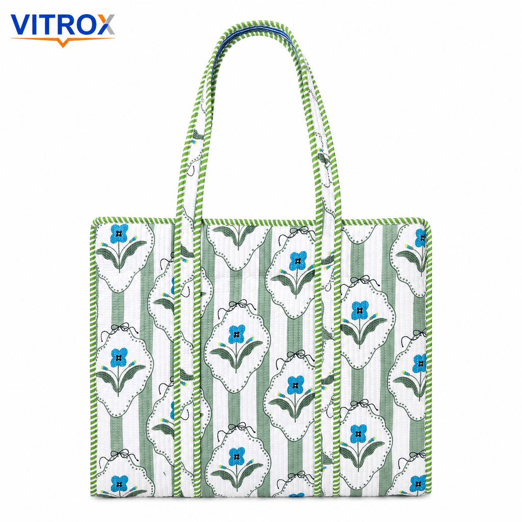 Women’s Quilted Floral Tote Bag&nbsp;