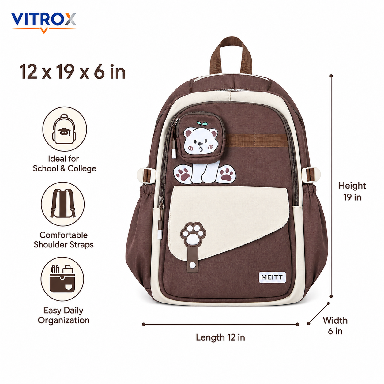 Multi-Compartment Korean style Backpack