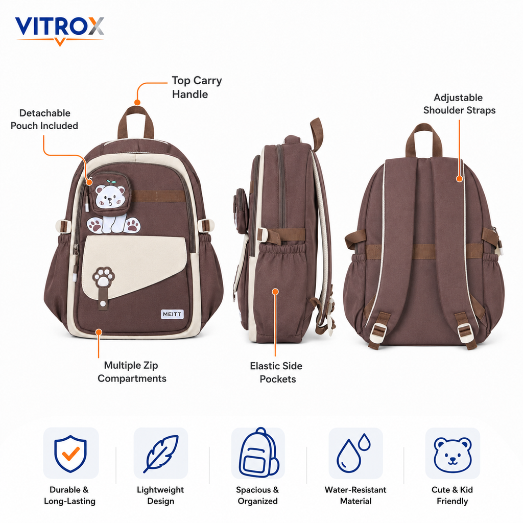 Multi-Compartment Korean style Backpack