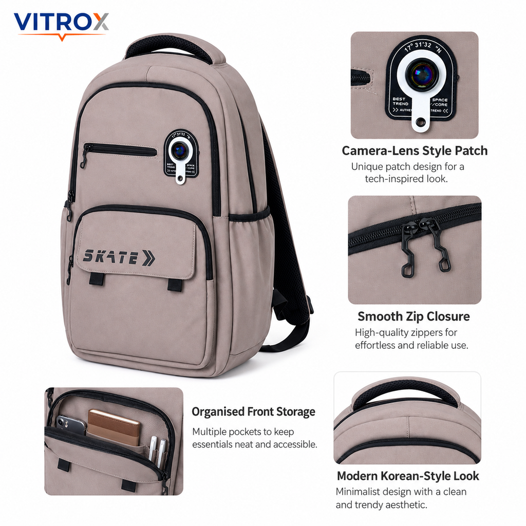 Korean-Style Unisex Multi-Compartment Backpack