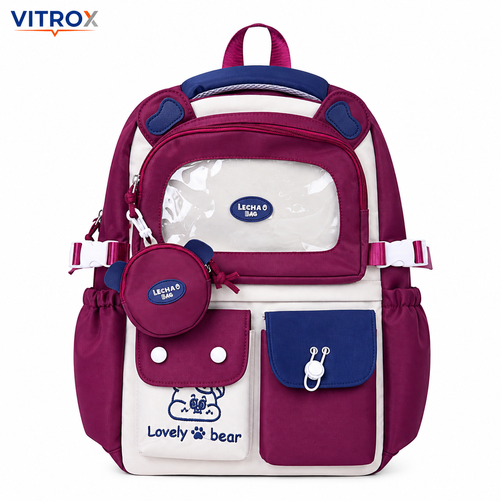 Korean-Style Multi-Pocket Backpack