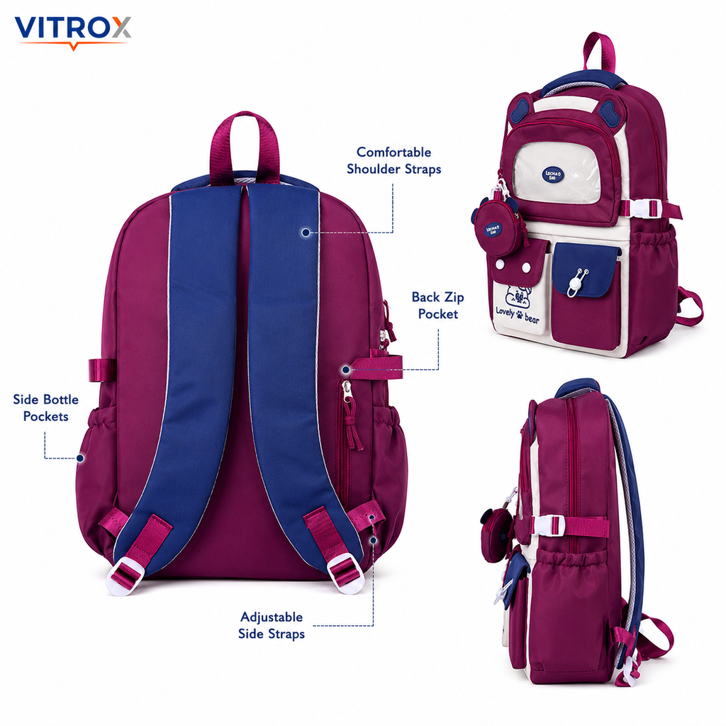 Korean-Style Multi-Pocket Backpack