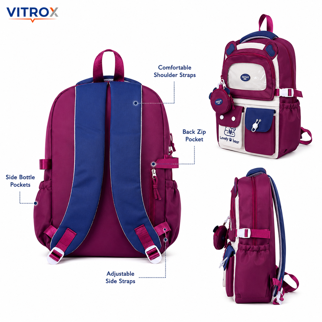Korean-Style Multi-Pocket Backpack