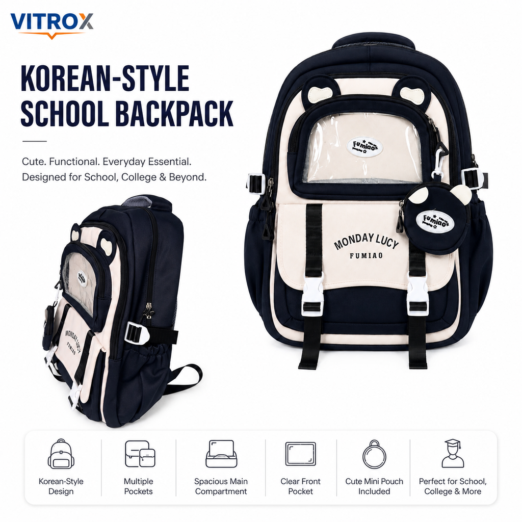 Korean-Style Multi-Compartment &nbsp;Backpack&nbsp;
