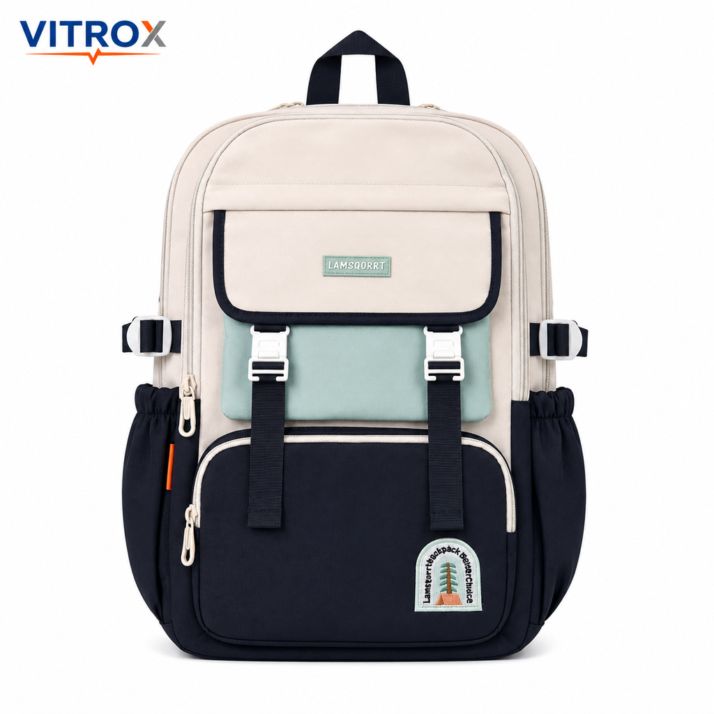 Korean-Style Multi-Compartment Backpack