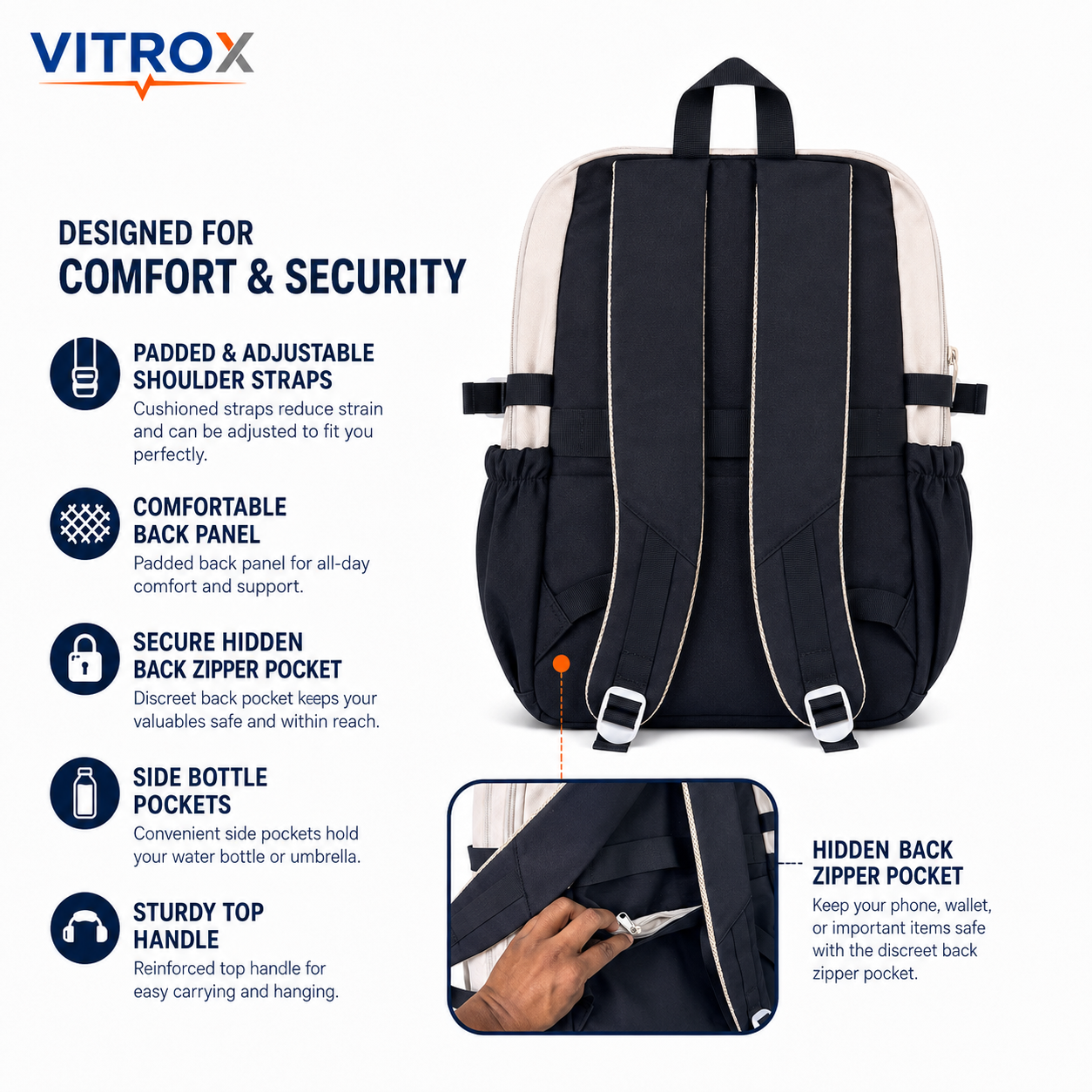 Korean-Style Multi-Compartment Backpack