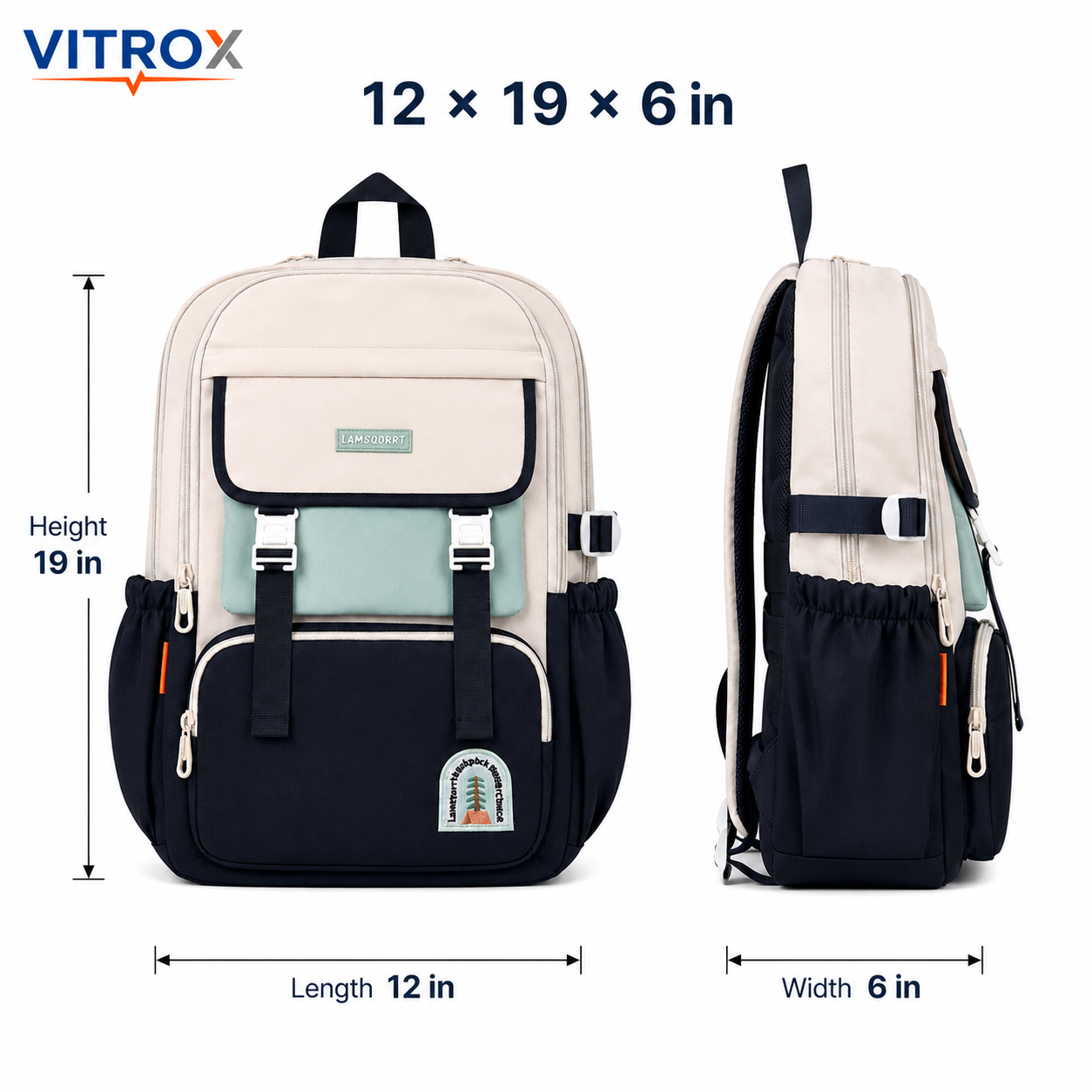 Korean-Style Multi-Compartment Backpack