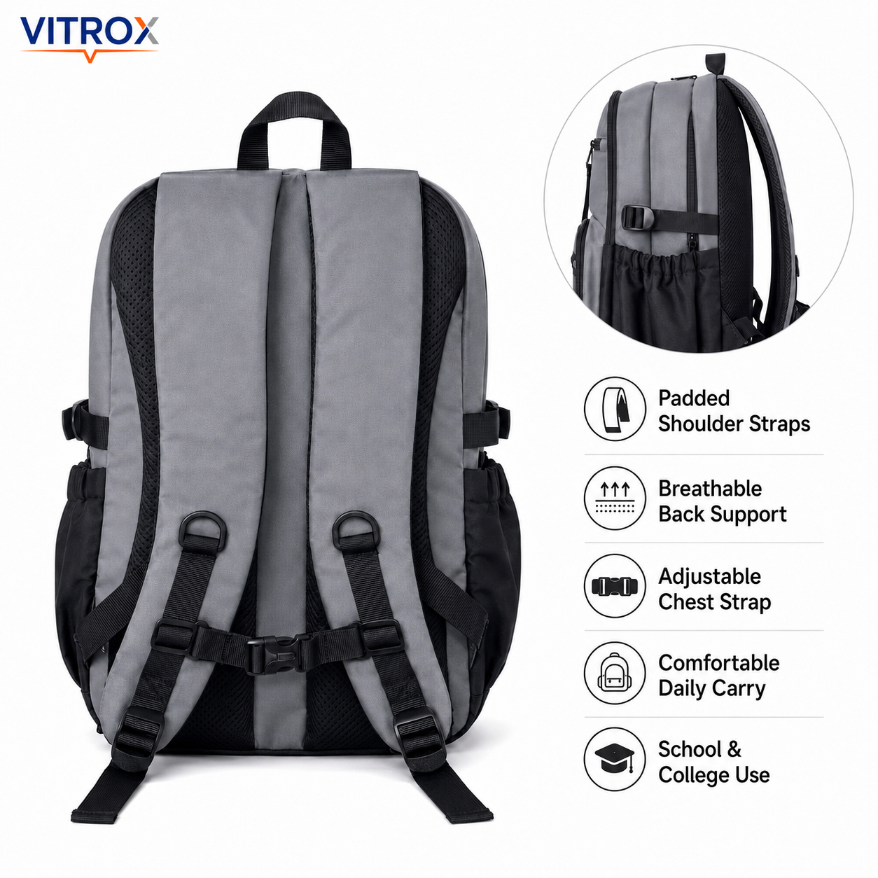 Korean-Style Multi-Compartment Backpack