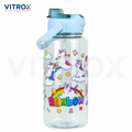 2L Transparent Unicorn Sipper Water Bottle